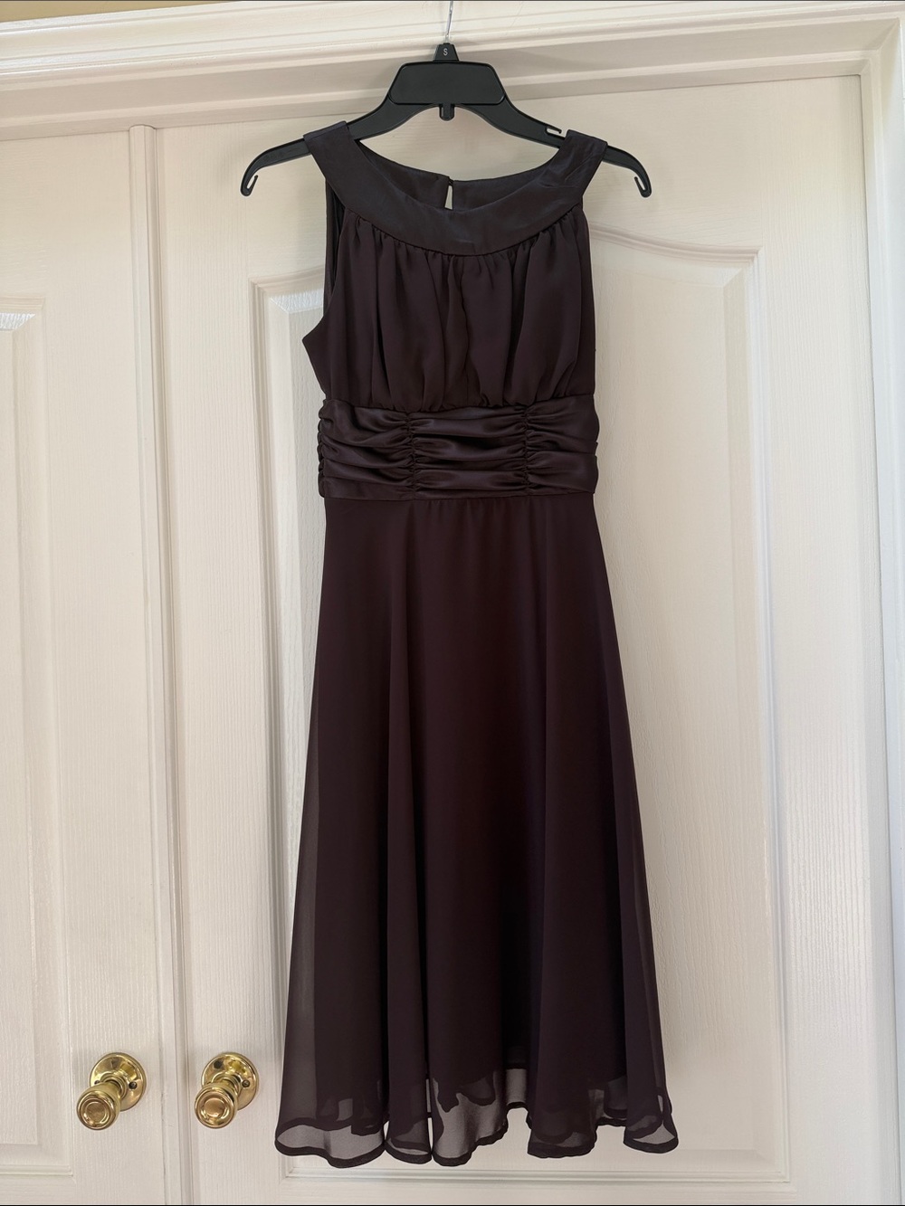 connected apparel Brown Sleeveless Midi Dress